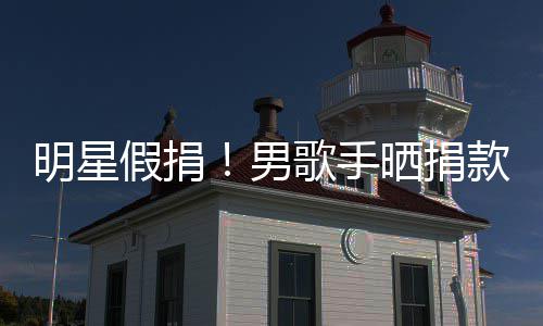男款截块P把1图 万8明星成1假捐歌手晒捐